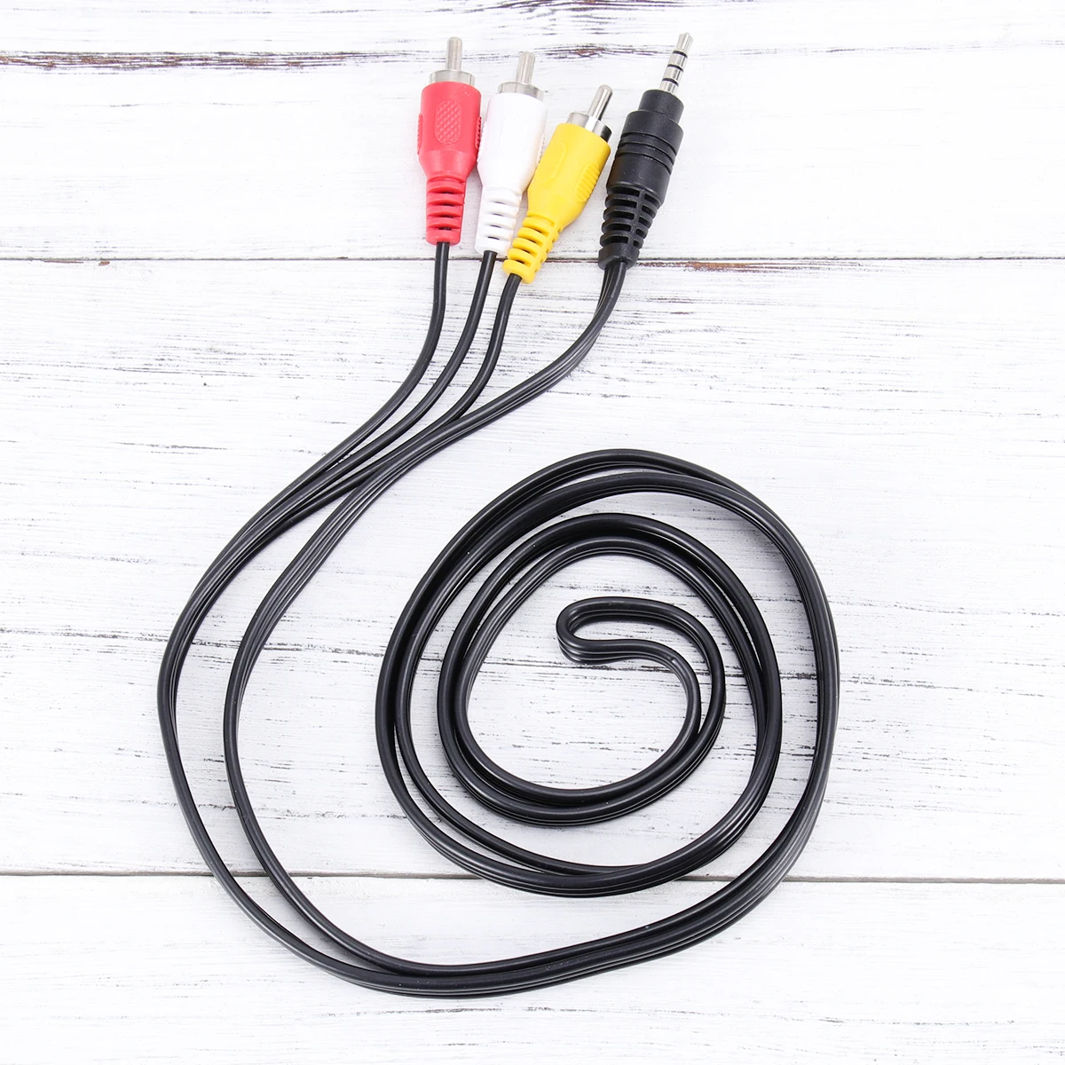 

3 Av Camcorder Audio Video Cable Compatible Plug Play Stereo 3 Adapter for Vcr Projector Mp3 Players