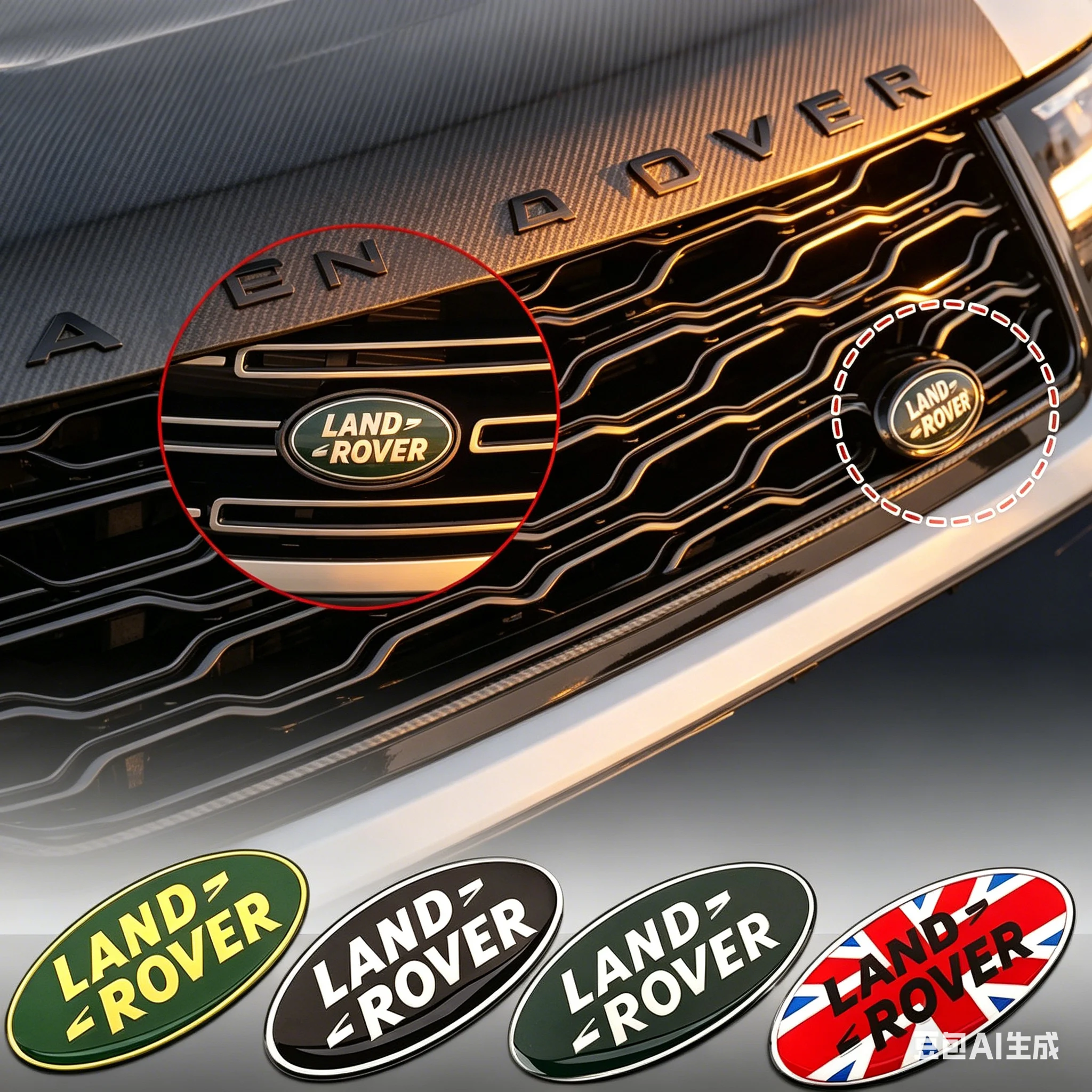 

1PC Car Front Sticker Rear Trunk Fender Badge Styling For Land Rover Freelander 2 L2 LF Discovery 3 4 L319 L462 Range Rover 3 4