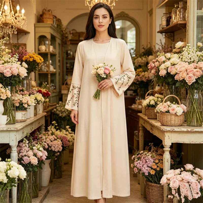 

Ramadan Dubai Open Abaya Women Muslim Dress 2026 Eid Kimono Cardigan Turkey Kaftan Kebaya Caftan Marocain Femme Robe Islam Gown
