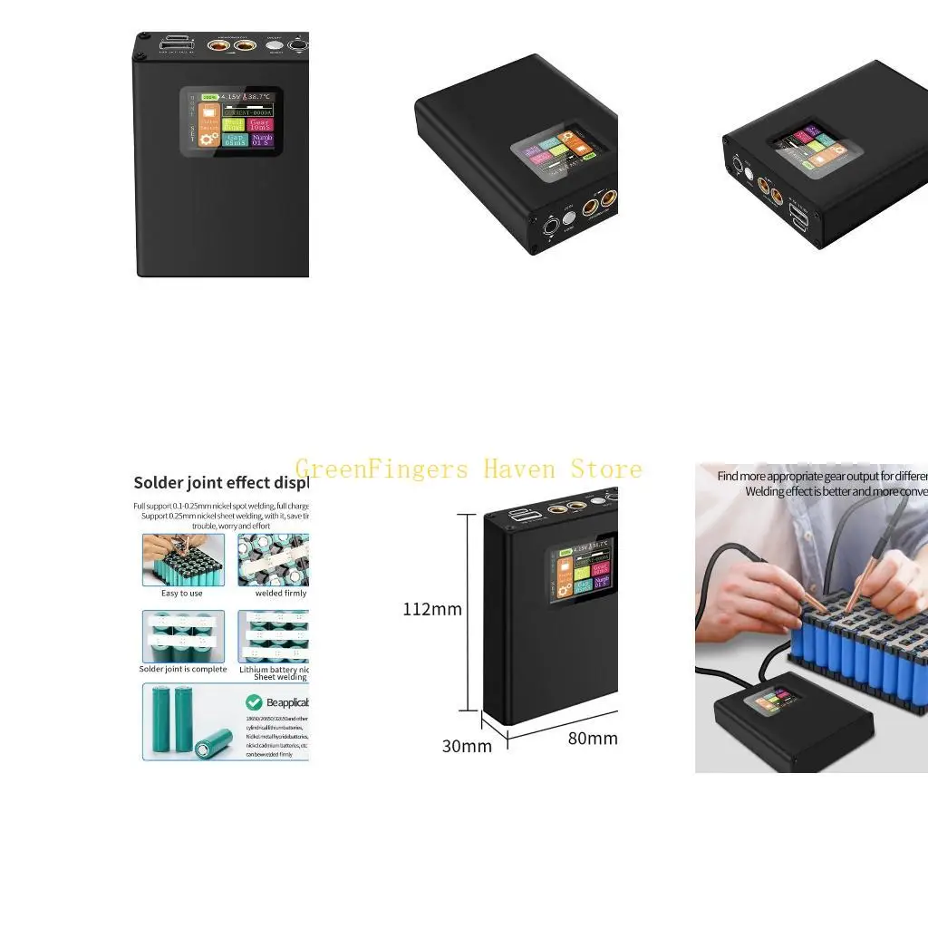 F68D Spot Welder 18650 Li-Battery Spot Welder with 1.8inch LCD Screen 30Gears Adjustable Type-C Charging