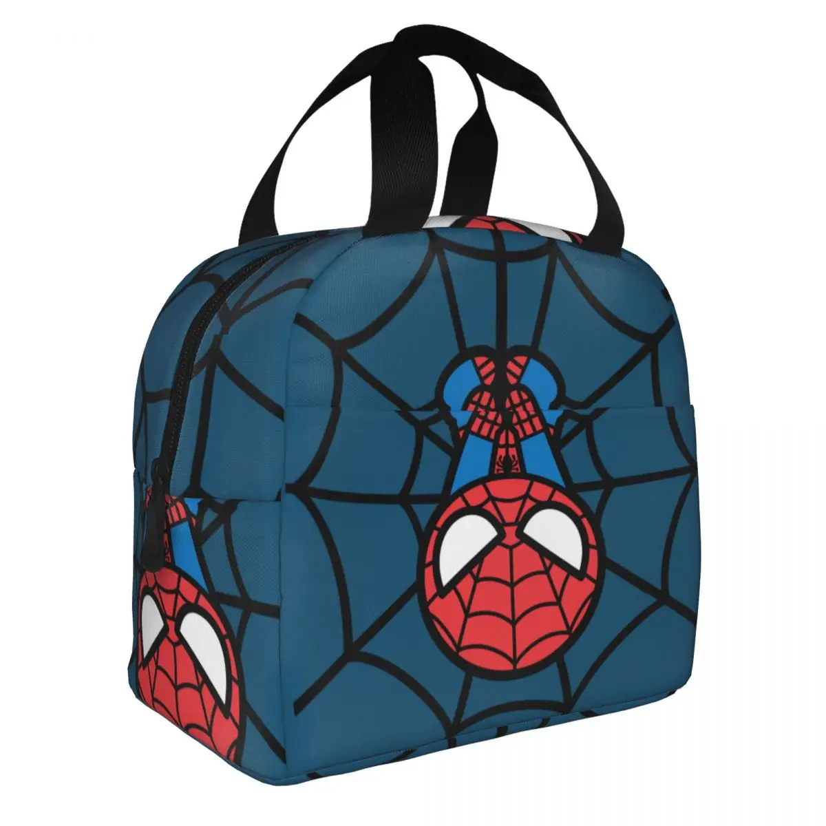 Kawaii Spider Man Hanging Insulated Lunch Bags Thermal Bag Reusable Leakproof Tote Lunch Box Food Storage Bags School Picnic