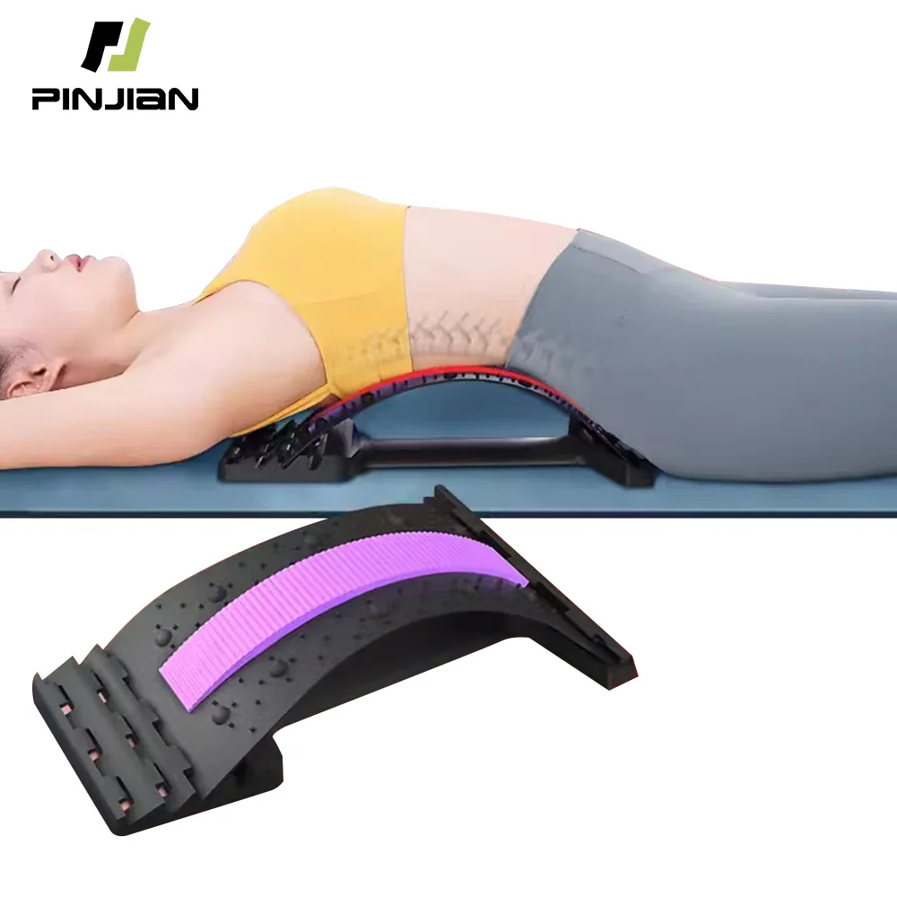 PINJIAN-barrador de espalda nivel de acupuntura cuatro, masajeador ajustable, placa de soporte Lumbar y Cervical, herramienta auxiliar para ejercicio de Yoga