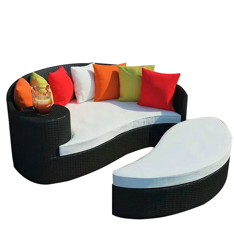Outdoor bed, outdoor terrace courtyard leisure large round bed