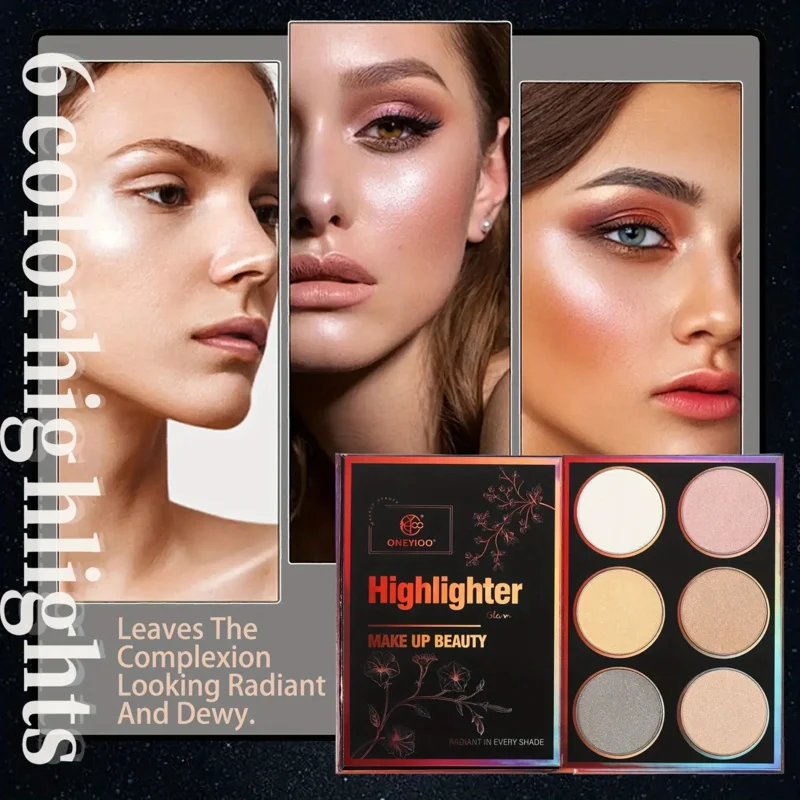 لوحة مكياج مكونة من 55 لونًا مع تصميم مكون من 4 صفحات، تتضمن 24 ظلال عيون غير لامعة، وصبغات شفاه، وأجهزة كونسيلر، وهايلايتر، وتحكم #6