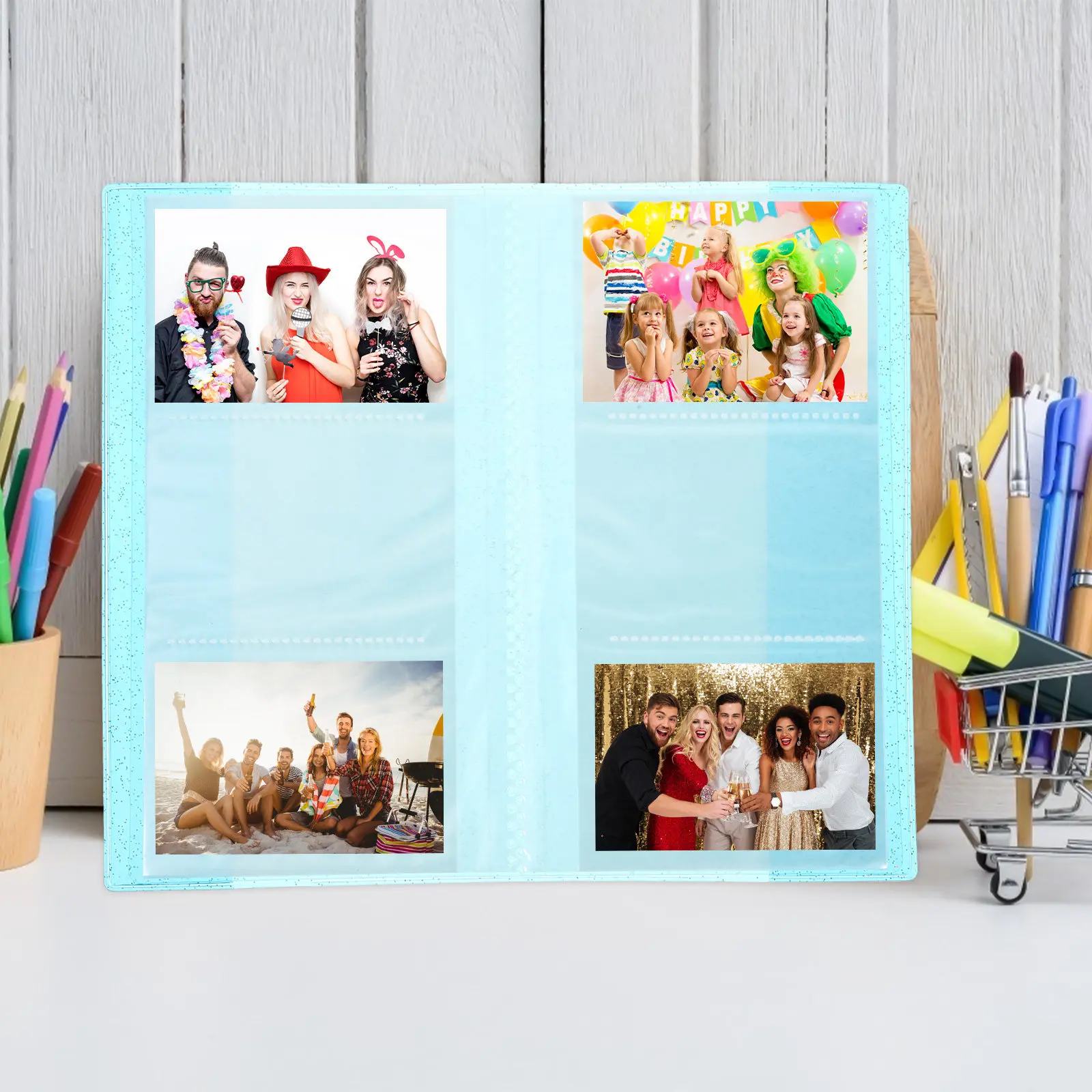 Jelly Photo Album – Portable Multi-Functional Ticket & Business Card Organizer with Large Capacity for Travel & Memory