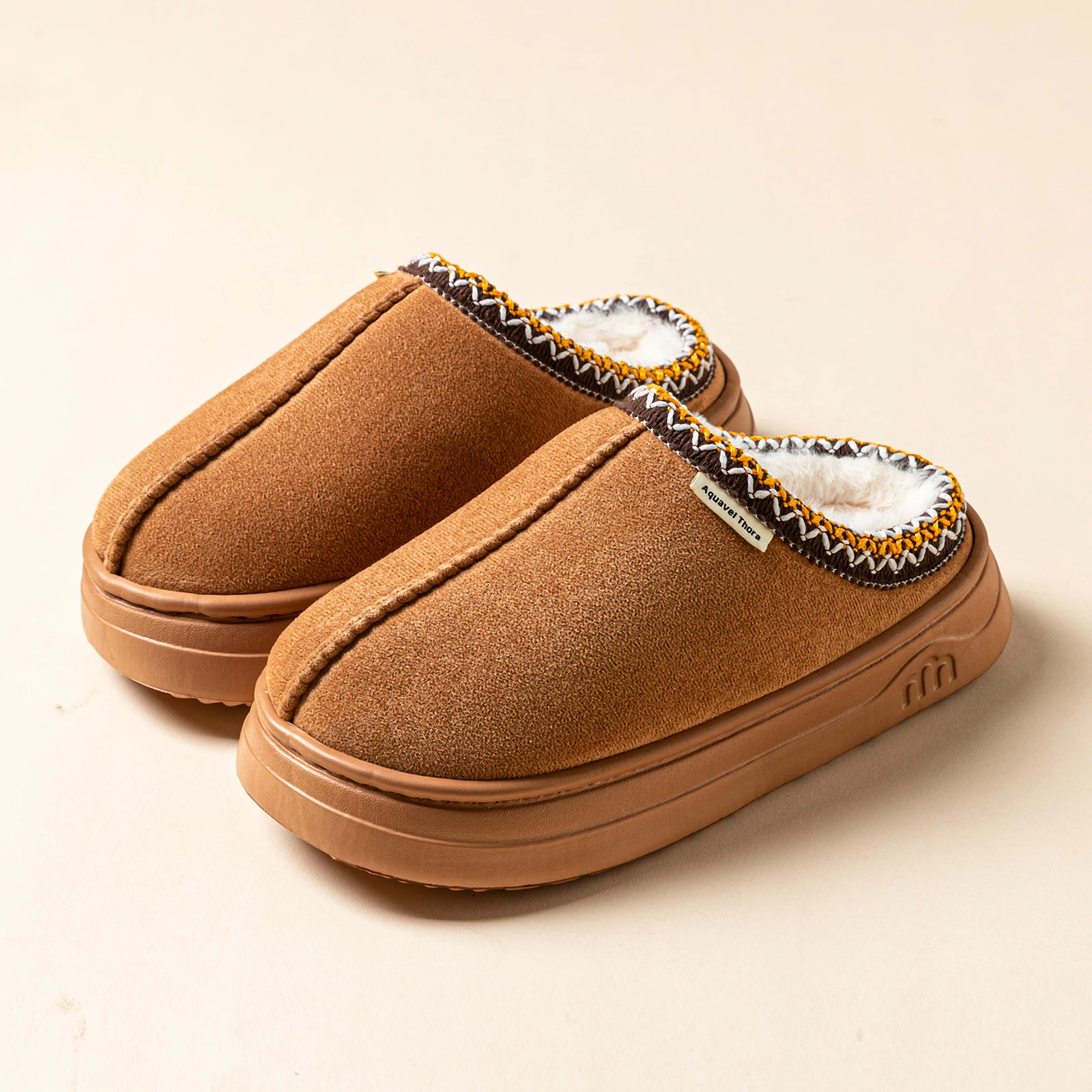 Outdoor Non Slip Comfy Children's slippers Women Indoor Winter Warmth Soft Thick Sole Breathable Casual Parent-child Home Shoes