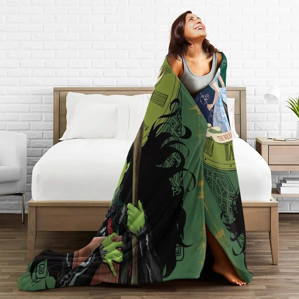 Super Soft Blanket Camping Wicked Elphaba Glinda Tonal Throws Flannel Bedspread For Home Decor Comfortable Sofa Bed Cover