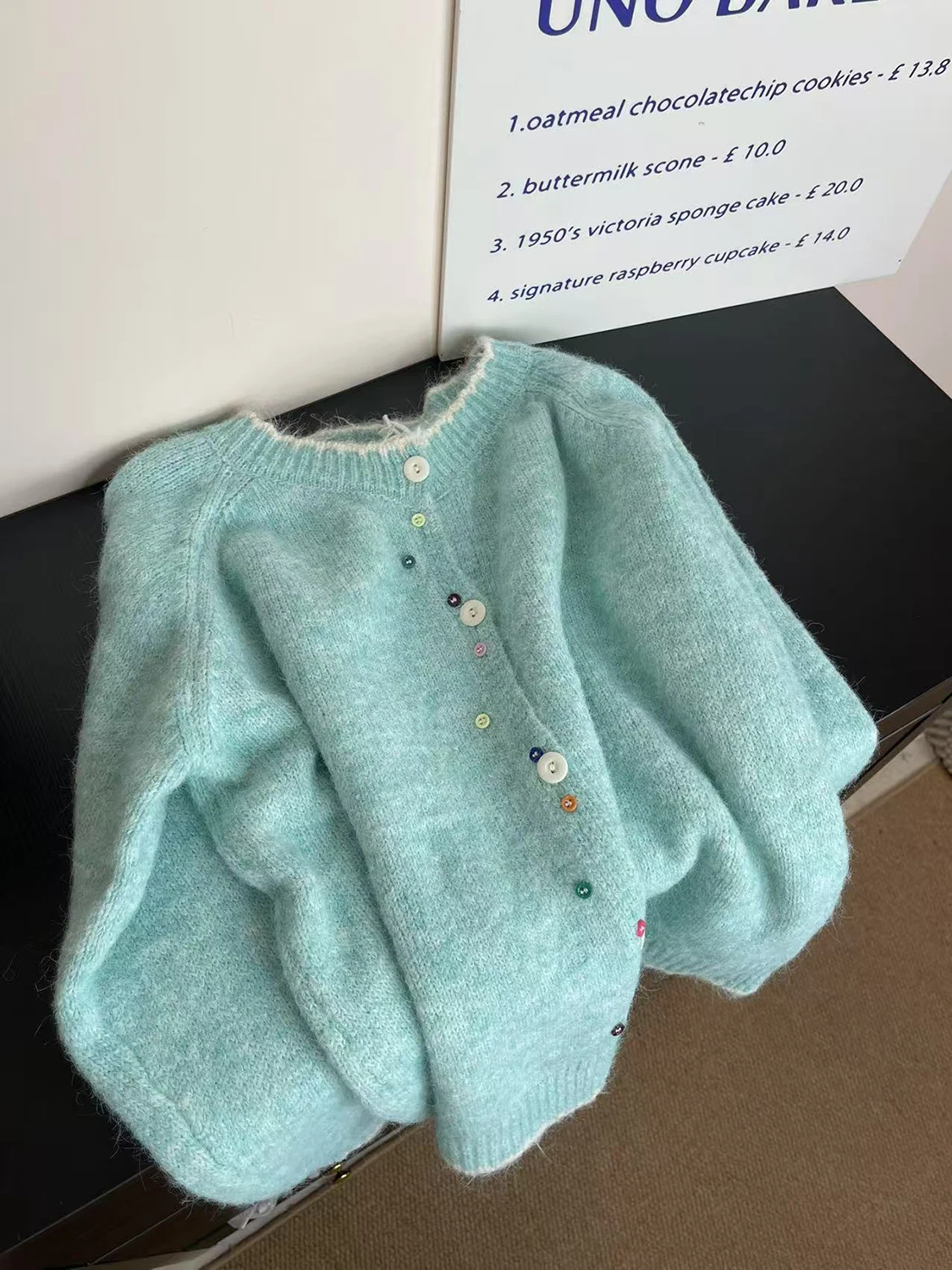 

Autumn Soft Wind Long Sve Loose Women's Knitted Sweater Coat Blue een Outerwear Cardigan Korean Sle Comfortable Fit