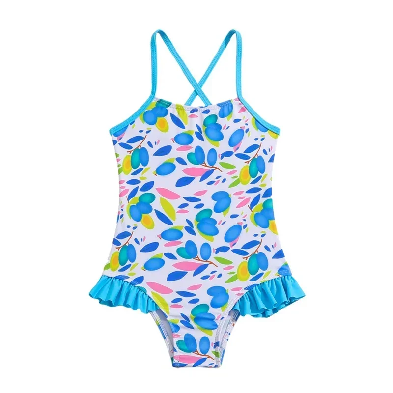 1-5 anni Costume da bagno per bambina per bambini Costume da bagno intero estivo Costume da bagno per bambini Costumi da bagno senza maniche Costumi da bagno