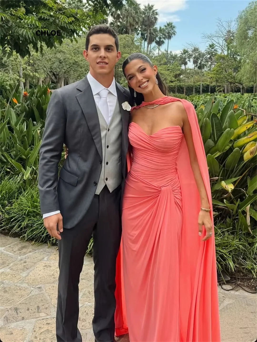 Line A Evening Dresses Wedding Off-shoulder Custom Made Shawl Very Luxurious Evening Dresses High Quality High Quality Prom Gown