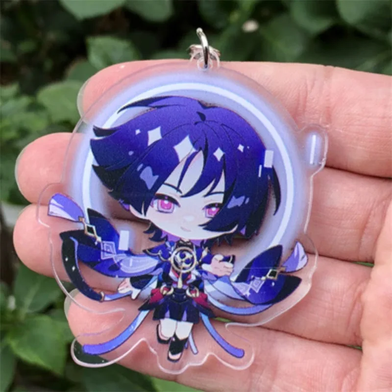 Genshin Impact Cosplay Keychain Acrylic Pendant National Collapse Wanderer Fischl Anime Anime Merchandise Pendant Cartoon