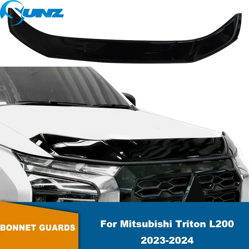 

Bonnet Guard For Mitsubishi Triton L200 2023 2024 Car Bug Shield Front Hood Protector Accessories Hood Deflector Scoops Hoods