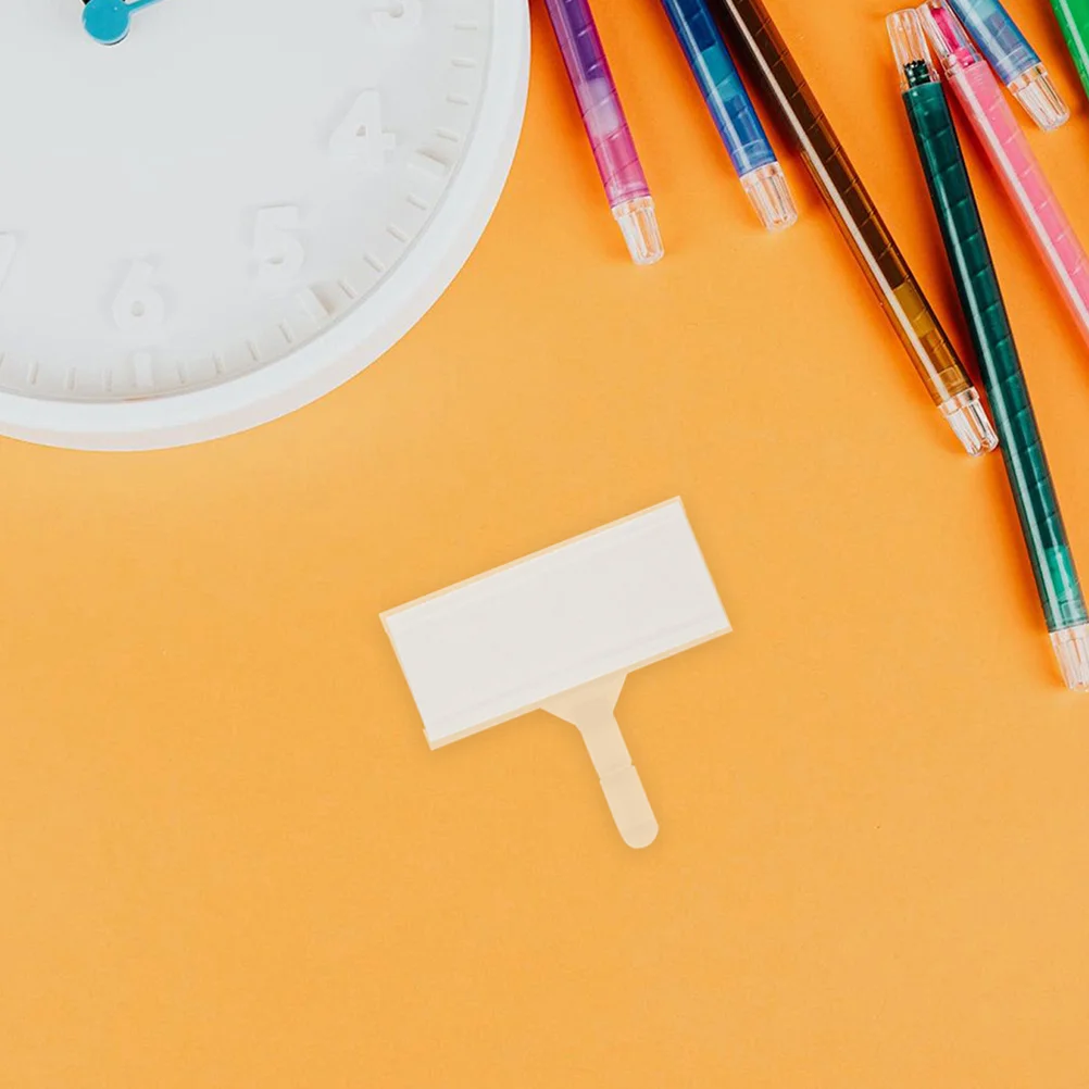 

50Pcs Plastic Wire Shelf Label Holders with Grooved Edge Design for Retail Merchandise Sign Display in Stores Bookstores and