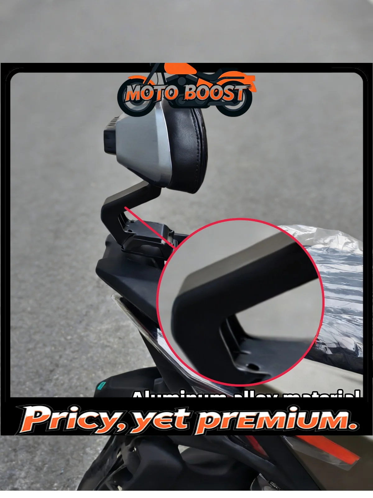 

【Premium quality】For ZONTES 150X modified backrest, motorcycle rear backrest, lumbar support modification parts.