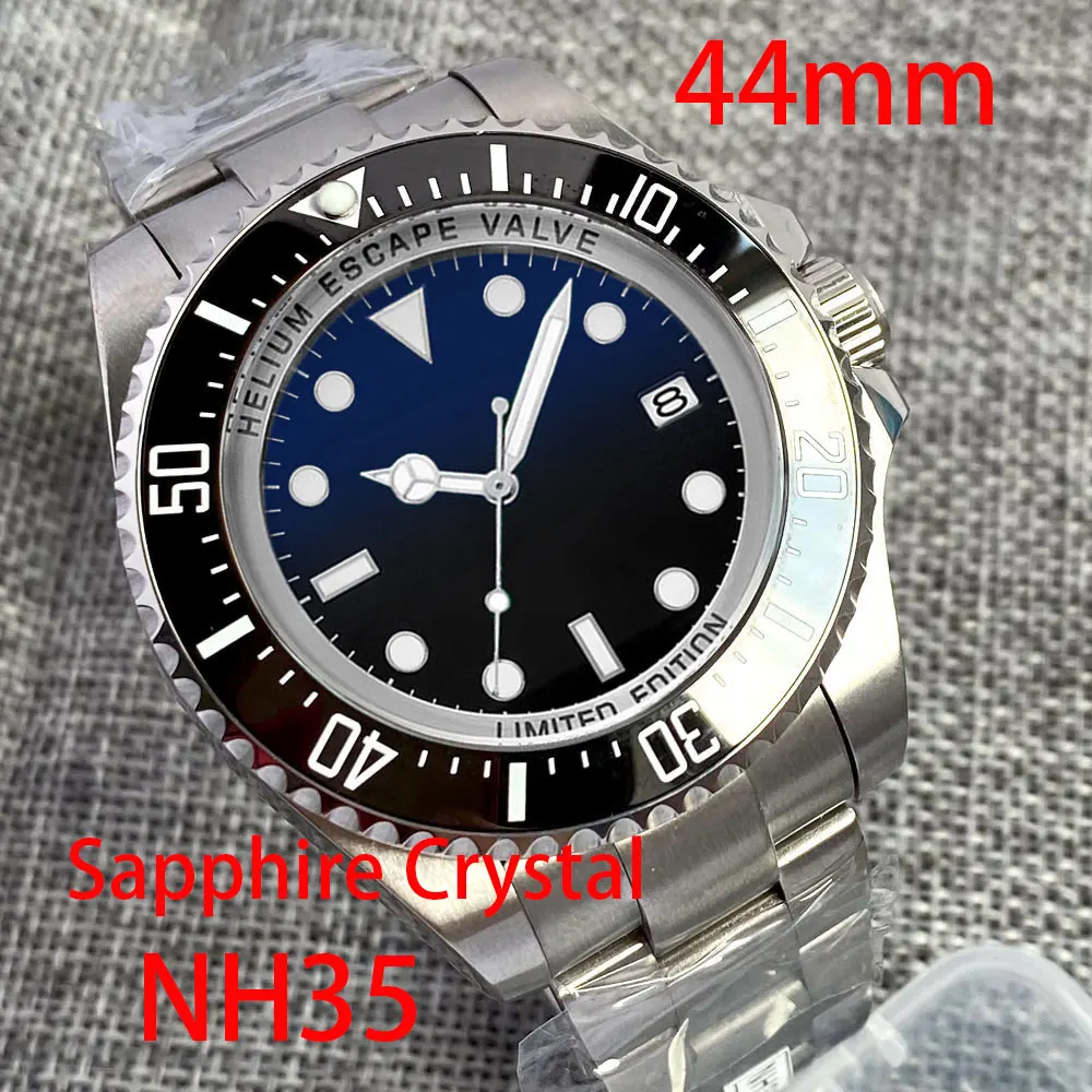 

44mm Selfwinding Men Watch NH35A Corgeut luxury Ceramic Stainless Steel 10Bar Waterproof Reloj Hombre Wristwatch Sapphire Glass