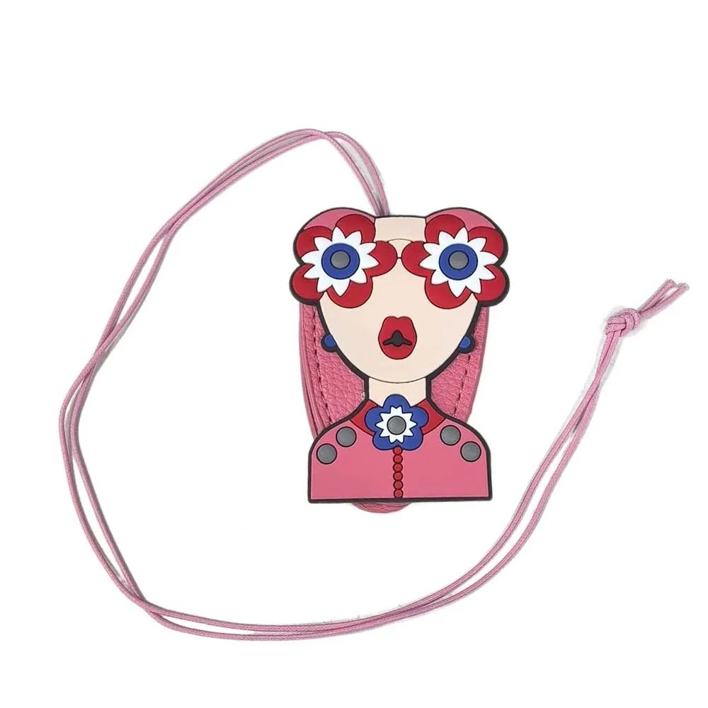 

Anti-lost Hanging Neck Glasses Clip Anti-scratch Embroidery Leather Sunglasses Storage Necklace Sewn Creative