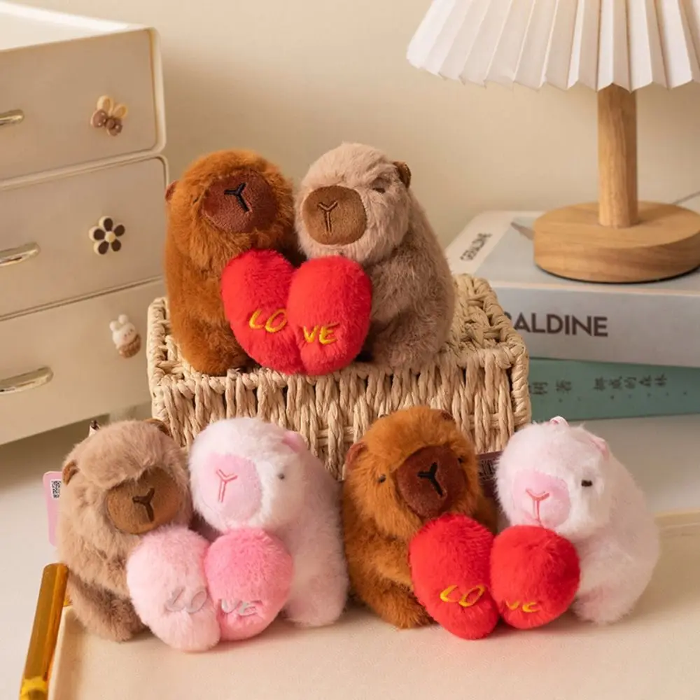 

Lovely Magnetic Capybara Plush Keychain Cartoon Sweet Plush Couple Keychains Kawaii Animal Capybara Plush Doll Hanging Accessory