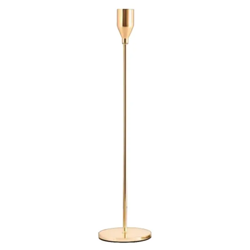 A45U 3Pcs Metal Candle Holders Simple Golden Wedding Decoration Bar Living Room Decor Home Decor Candlestick