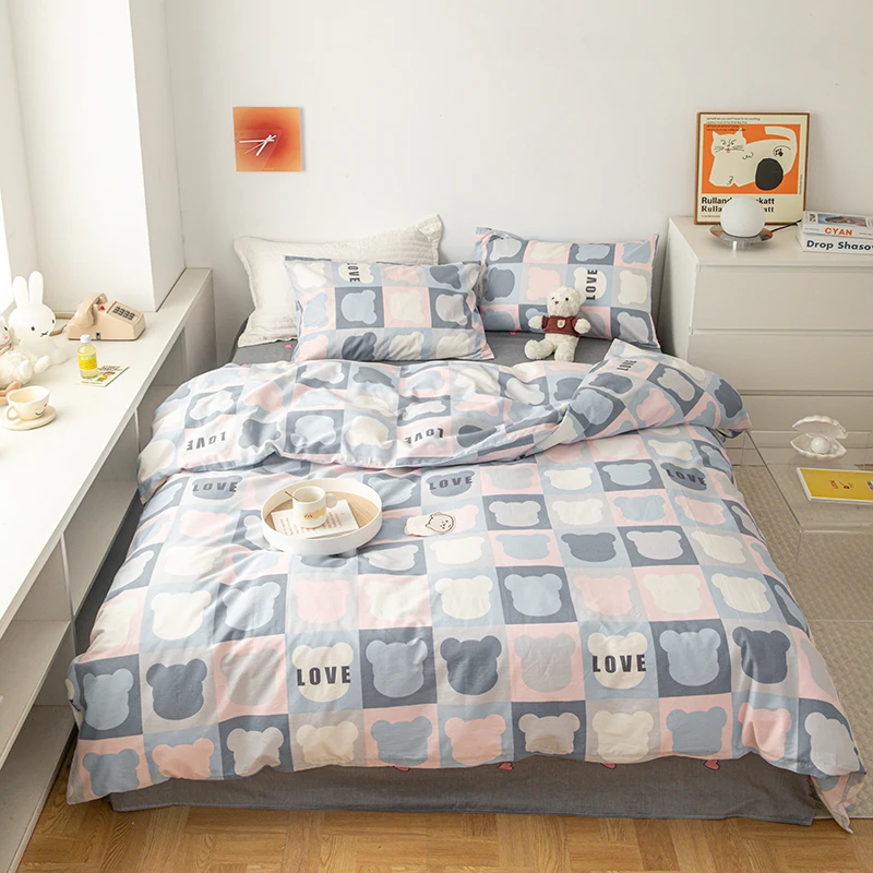 Set biancheria da letto in cotone per bambini con personaggi dei cartoni animati set biancheria da letto per bambini 2022