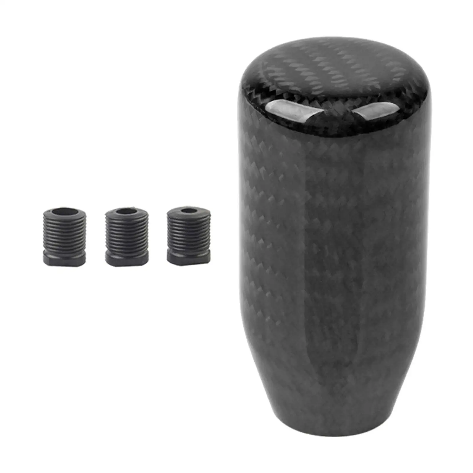 Aluminum Alloy Wrapped Carbon Fiber Shifter Knob Universal Gear Lever Knob Classic Vehicle Manual Gear Accessories for Styling