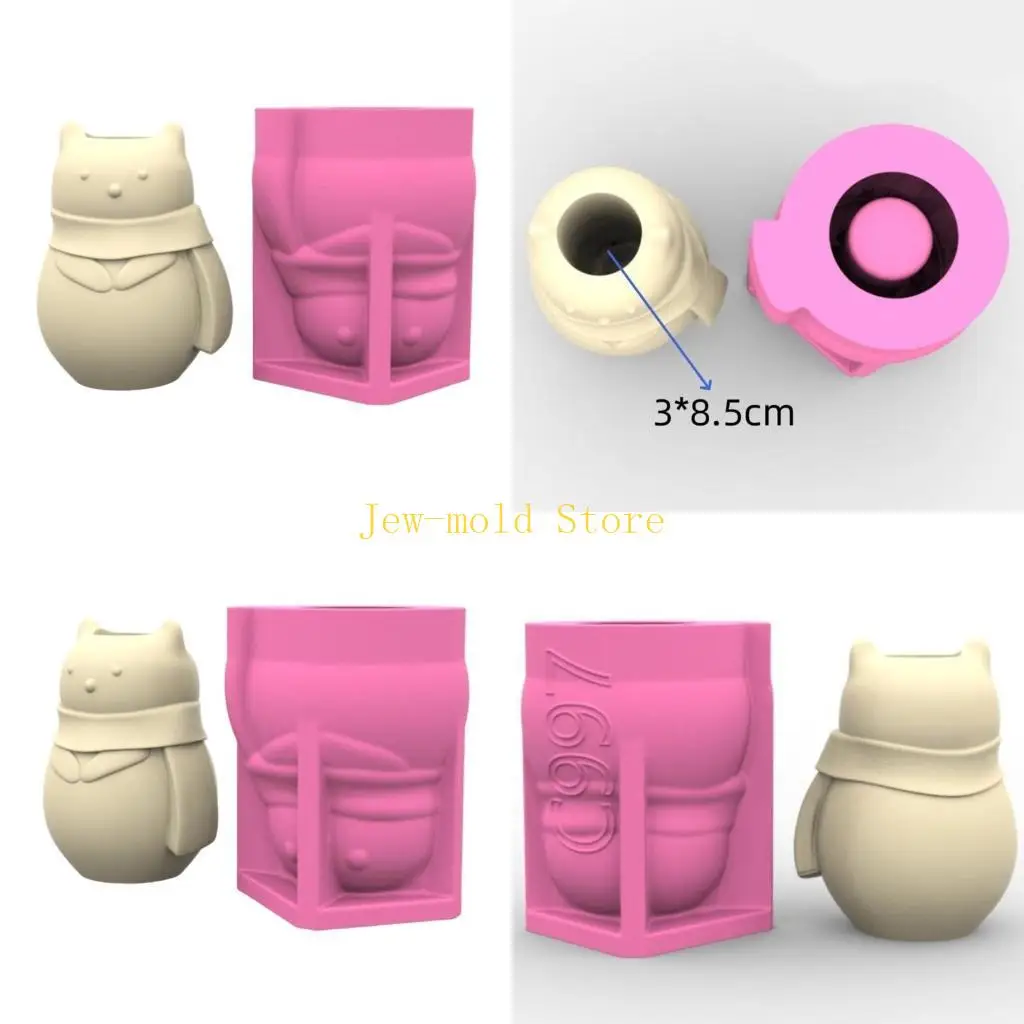 

C71B Flexible Silicone Mold Multifuntional Silicone Vase Molds for Making Bear