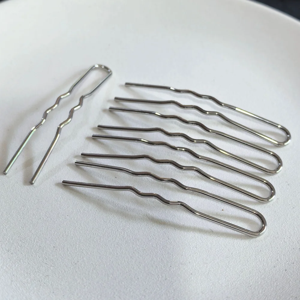 5Pcs U Shaped Hair Pins for Bridal Women Updo Hairstyles Metal Hair Forks for Buns Non-Slip Hair Sticks Wedding Bride Hairpins image 6