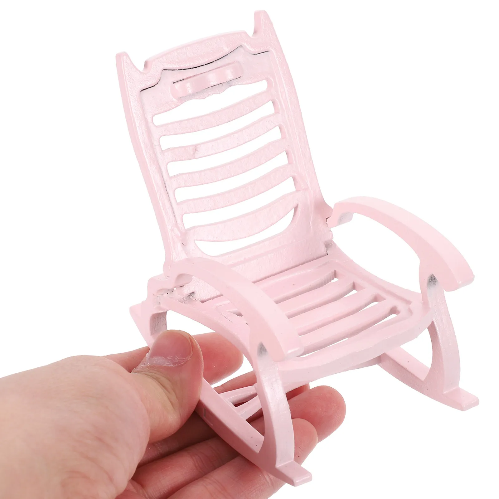 

2Pcs Mini Wooden Rocking Chairs Mini House Furniture Decor Miniature Chair Ornament Desktop Landscape Decoration