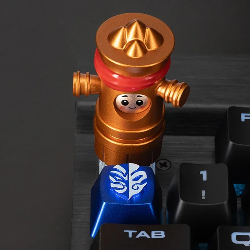 JIAN WANG 3 Series Keycaps Alloy Tangmen Mu Wu Tong Game Joint Style Keycap Customized Keyboard Accessories Artisan Key Cap