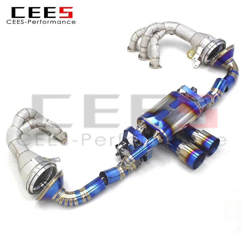 CEES Full Exhaust Titanium Catback Exhaust Manifold  for Porsche 911 992 GT3 RS 4.0 2017-2023 Escape Car Exhaust Pipe System