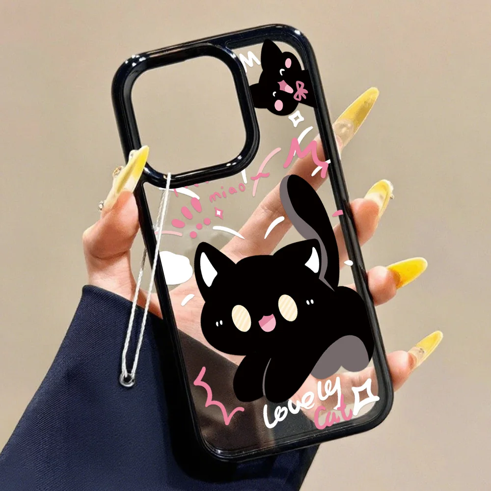 Luxus Katze Aninal Telefon Fall Für iPhone 17 Pro Max Funda iPhone Air 16 13 11 15 14 12 17promax 16promax 15promax Acryl Abdeckung