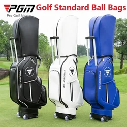 PGM bolsas de pelotas estándar de Golf, bolsas de soporte de PU impermeables con rueda, paquete de Golf multifuncional portátil, puede poner 13 palos