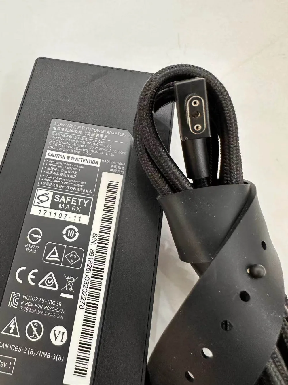330W GaN Charger for Razer Blade 16/18 RZ09-0483 RZ09-0484 RTX 4080/4090 Gaming Laptop RC30-0484 RC30-04840200 AC Power Supply