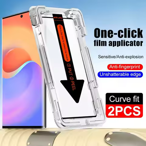 2Pc Tempered Glass Protective Film for Samsung S24 S23 Ultra S24 S23 Plus S22 S21 Ultra S24 FE Screen Protector Glass Smartphone