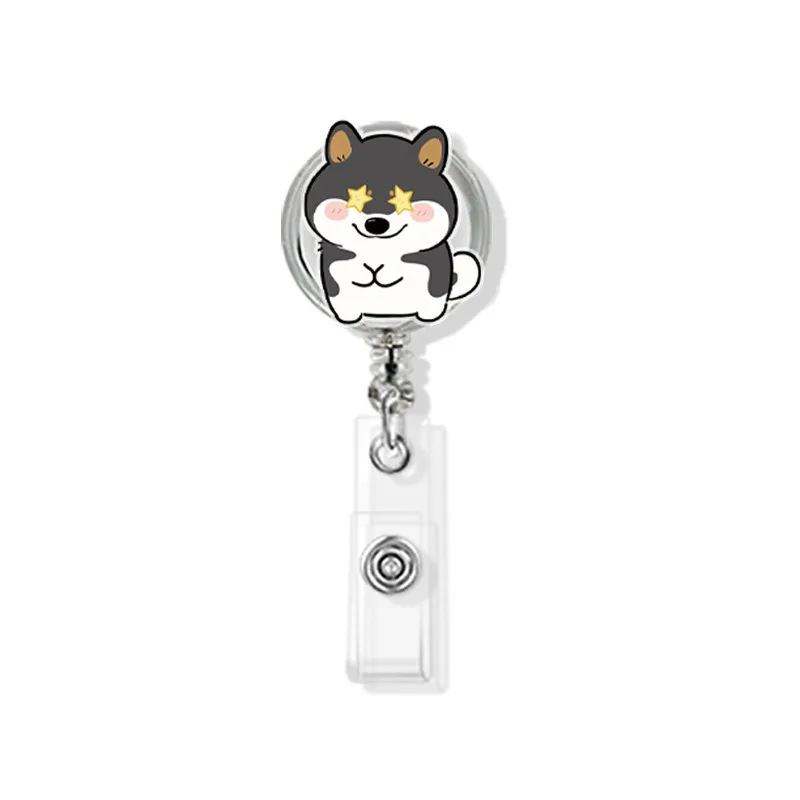 Animals Pull Badge Convenient Nurse Badge Clip Dog Name Badge Reel High-Quality For Office School Students