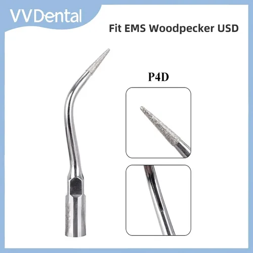 Imagen 2 del producto VVDental, venta al por mayor, 1/3/5 Uds. Por lote, punta escaladora ultrasónica P4D, puntas de escalado Endodoncia Endo Perio aptas para pieza de mano EMS WOODPECKER
