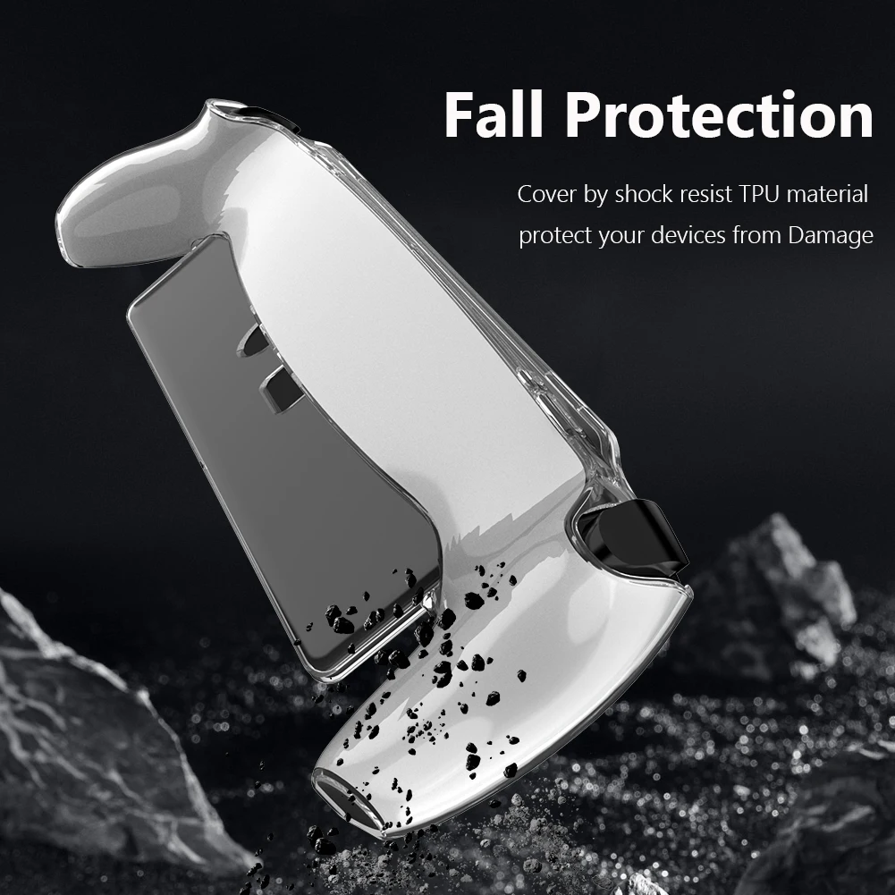 Gaming Console Controller Sleeve Skin Protector Cover Transparent TPU Shockproof Washable Anti-Drop for Sony Playstation Portal