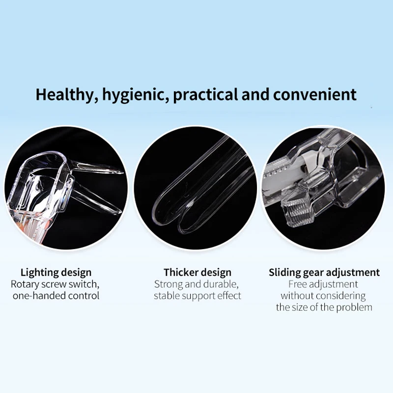 1Pcs Clear Vagina Expansion Device with Lights  Medical Feminine Hygiene Adult Genitals Anal Vaginal Dilator Colposcopy Speculum