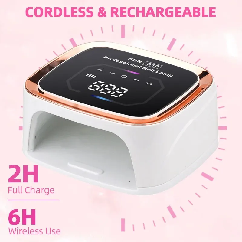 108W LED UV rechargeable, lampe à ongles 36LEDS vernis gel professionnel sans fil pour manucure et durcissement de tous les vernis à ongles gel à la maison