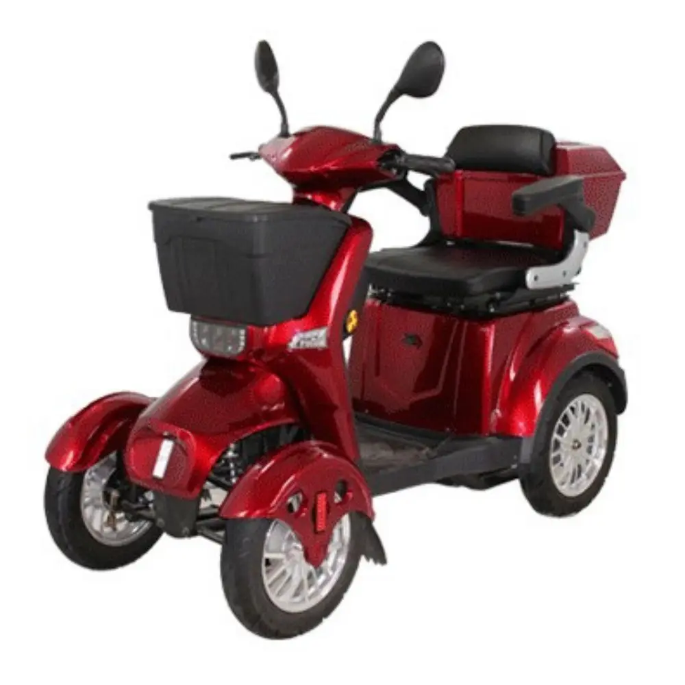 高齢者向けの高さ4輪電動スクーター,快適シート,安全で安定,2つのボックス