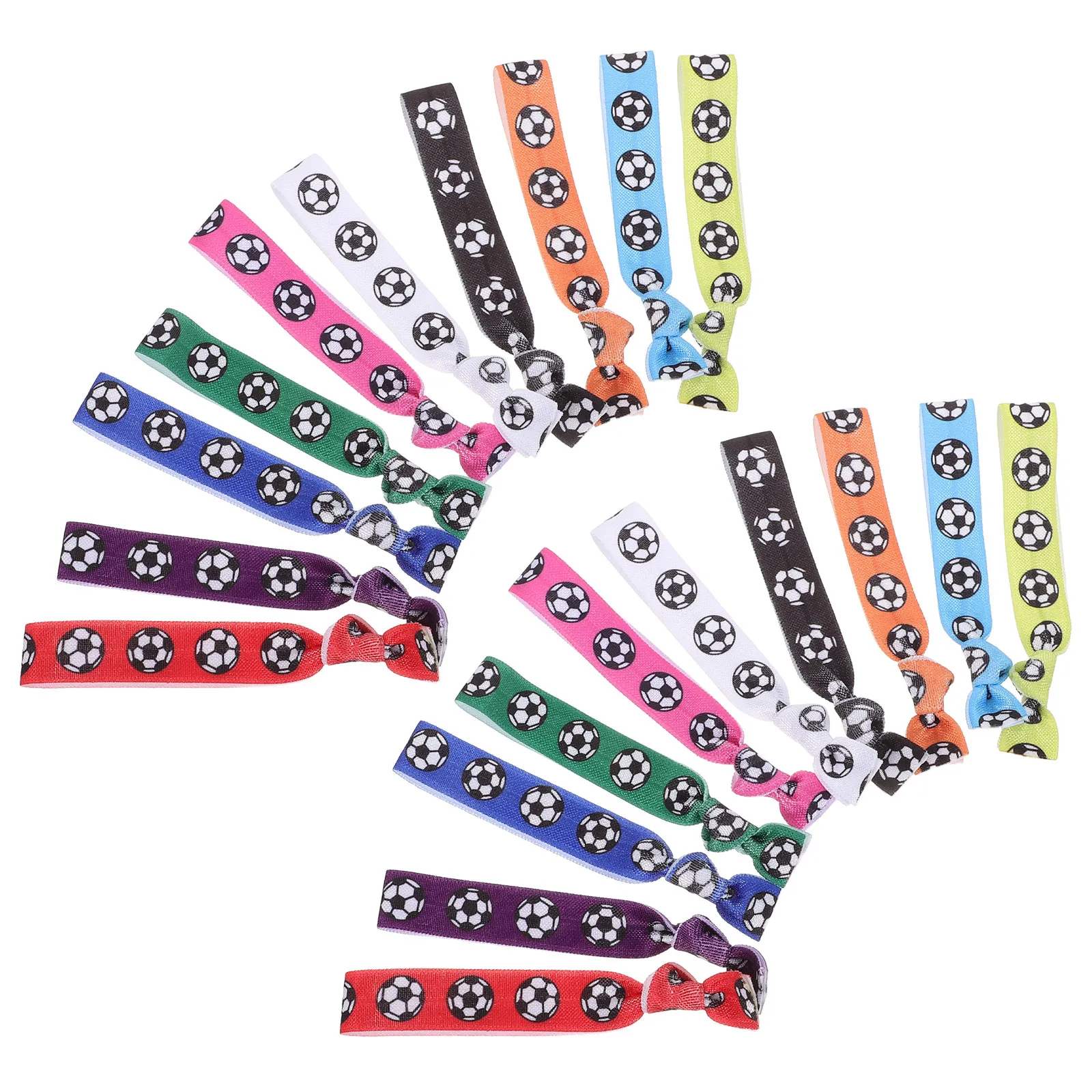 30Pcs Sports Team Wristbands Colorful Soccer Bracelets Elastic Football Armbands Motivational Party Favors Soccer Wrist Bands