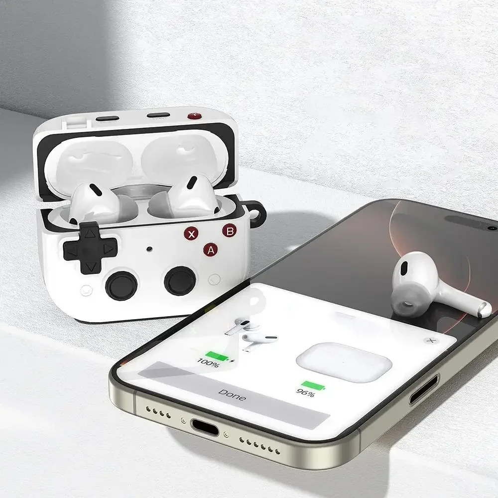 Etui w stylu konsoli do gier 3D w stylu vintage na AirPods 3/4/Pro2 - wysokiej jakości silikonowe etui z precyzyjnymi wycięciami
