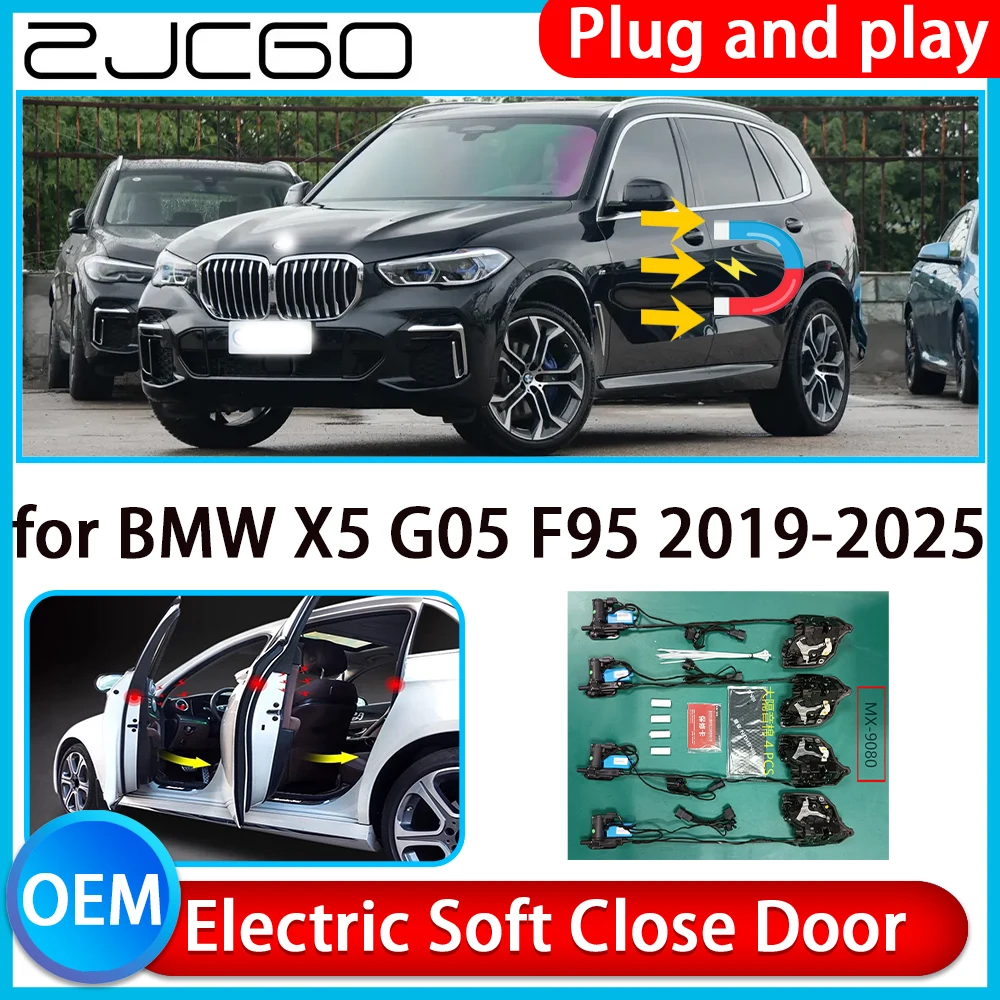 

ZJCGO for BMW X5 G05 F95 2019-2025 Auto Pull Car Soft Close Kit Door Power Latch Electric Door Catch Soft Closing Assist