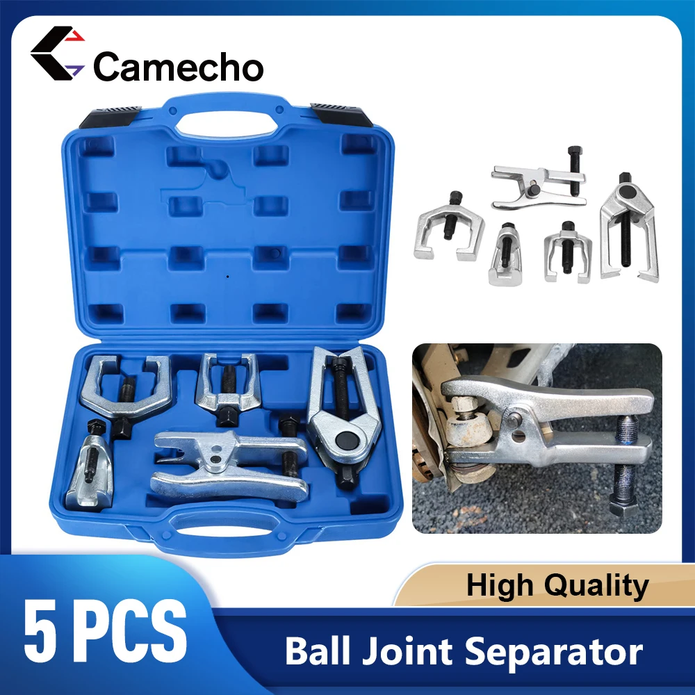 Camecho 5PCS Strumento multifunzionale per la rimozione della testa a sfera Estrattore per testa a sfera per auto Estrattore per rimozione testa a sfera per tirante del braccio oscillante inferiore