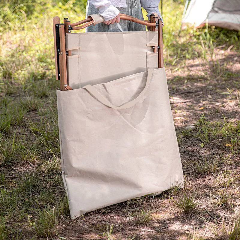 Aufbewahrungstasche für Campingstühle, 2 Größen, 3 Farben, wasserdichte Tragetasche für zusammenklappbare Campingstühle, robust (Schwarz, Khaki, Grün) – Detail 3