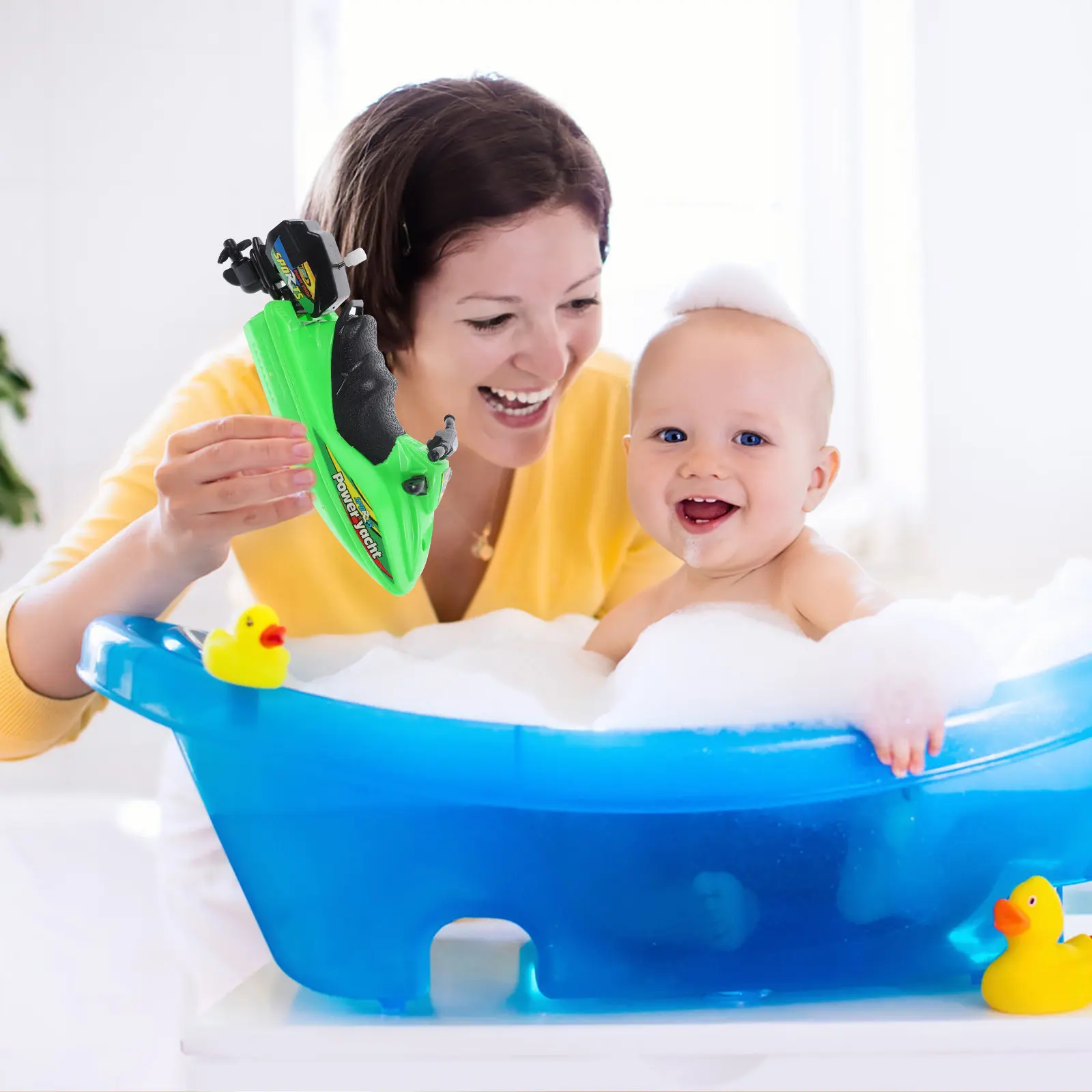 3 Pcs Bath Toy Motor Speed Boat Baby Bathtub Floating Toddler Toys Wind up for Kids Time