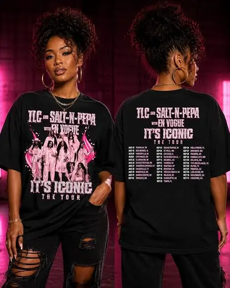 It's Iconic Tour 2026 Shirt - TLC Salt-N-Pepa En Vogue T-Shirt - 90s R&B Legends Graphic Tee Y2k Streetwear Clothes Novelty Gift