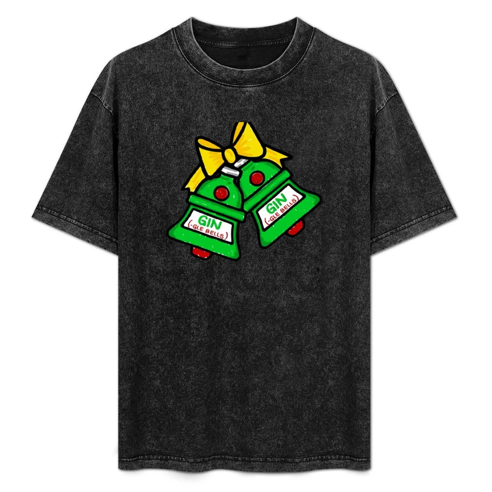 

Gingle Bells Christmas Gin Jingle Bells T-Shirt Large Size Breathable Tee