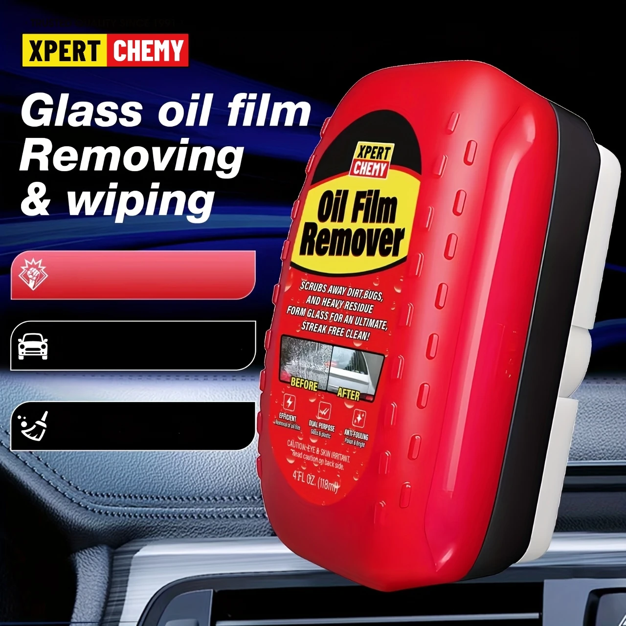 

Стекло автомобиля, лобовое стекло, гидрофобное стекло, средство для удаления масляной пленки, многофункциональный эффективный инструмент для очистки масляной пленки автомобиля