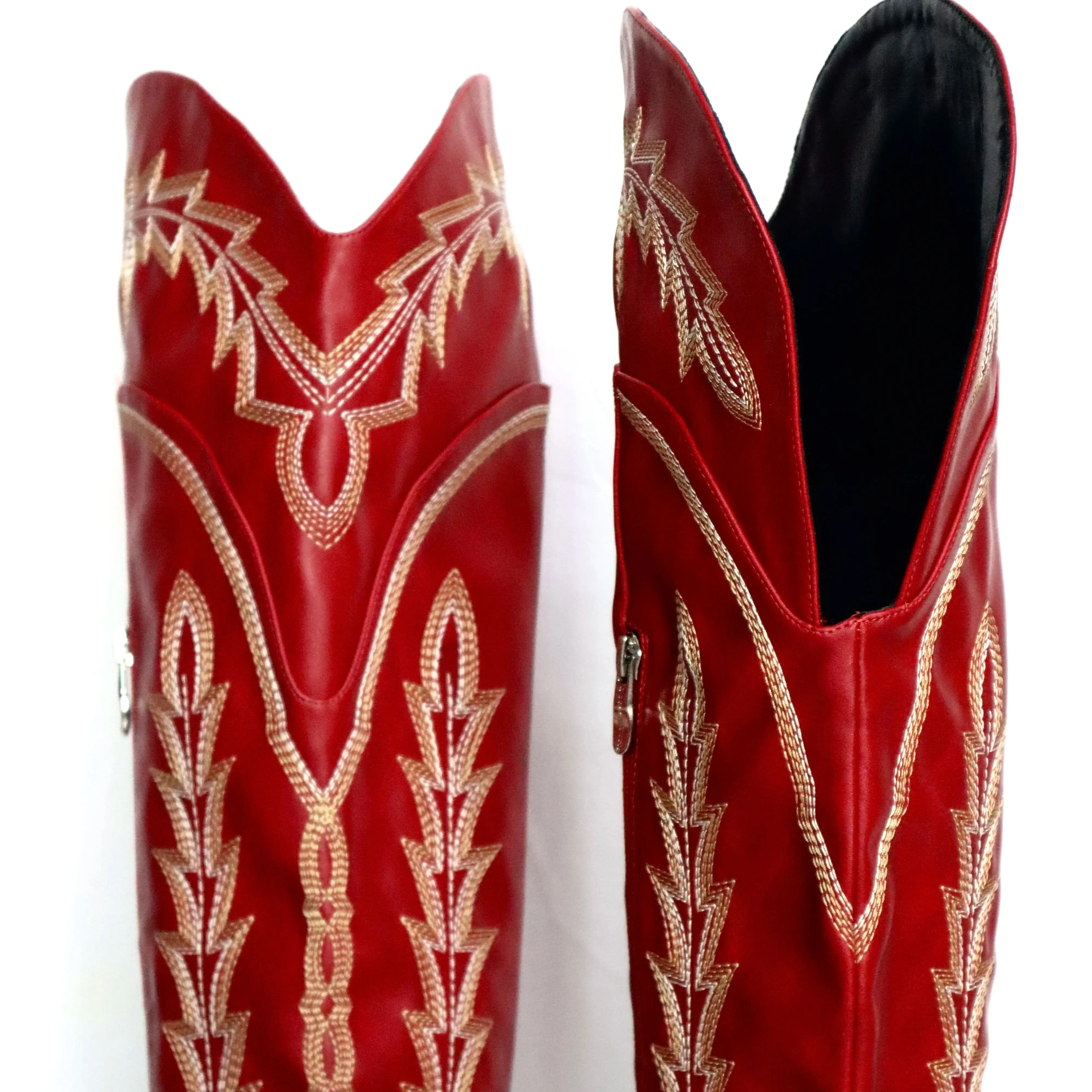 Botas de vaquera occidentales hechas a mano para mujer, botas de moda y delicadas decoradas