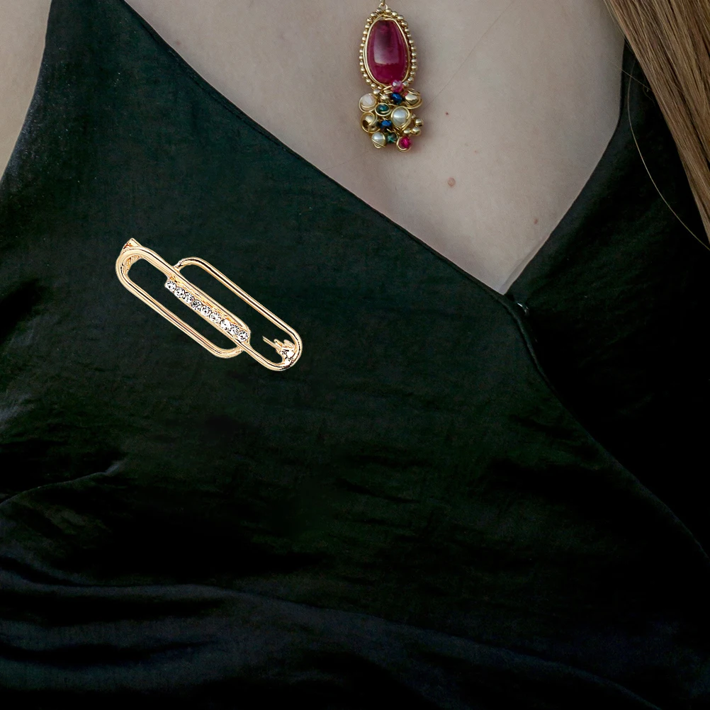 

6pcs Anti-Emptied Brooch Creative Safety Pin For Women Clothing Fixer Waistline Adjuster Cardigan Skirt Lapel Decor Accessory